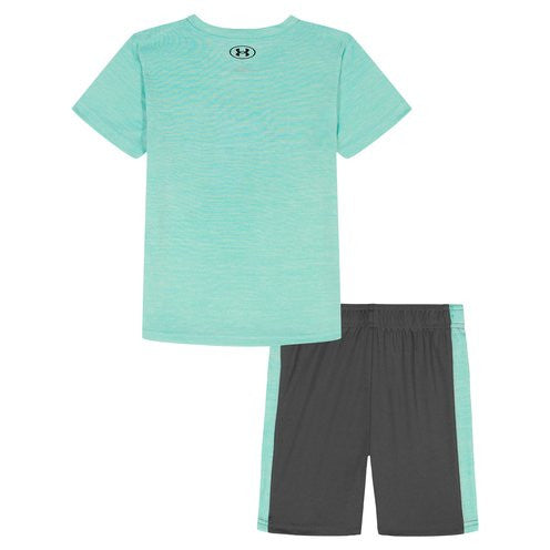 Under Armour Toddler Boys Tech Break Ball Short Sleeve Set - Neo Turquoise
