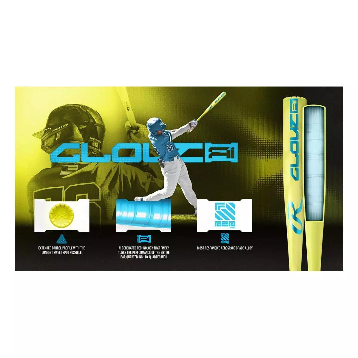 Rawlings Clout AI BBCOR Baseball Bat