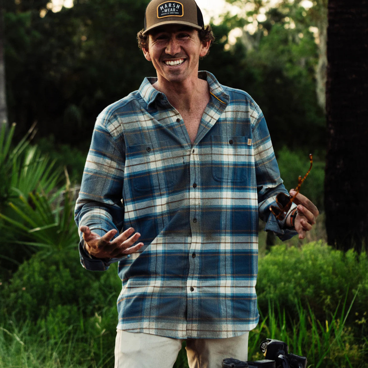Marsh Wear Men's Teal Westerly Flannel Shirt