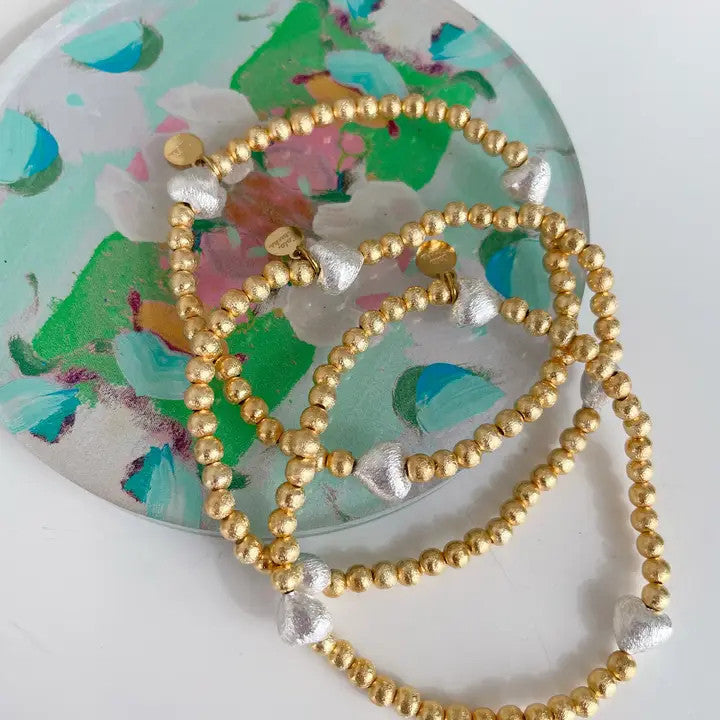 Cola Stacks Mix Heart Bracelet