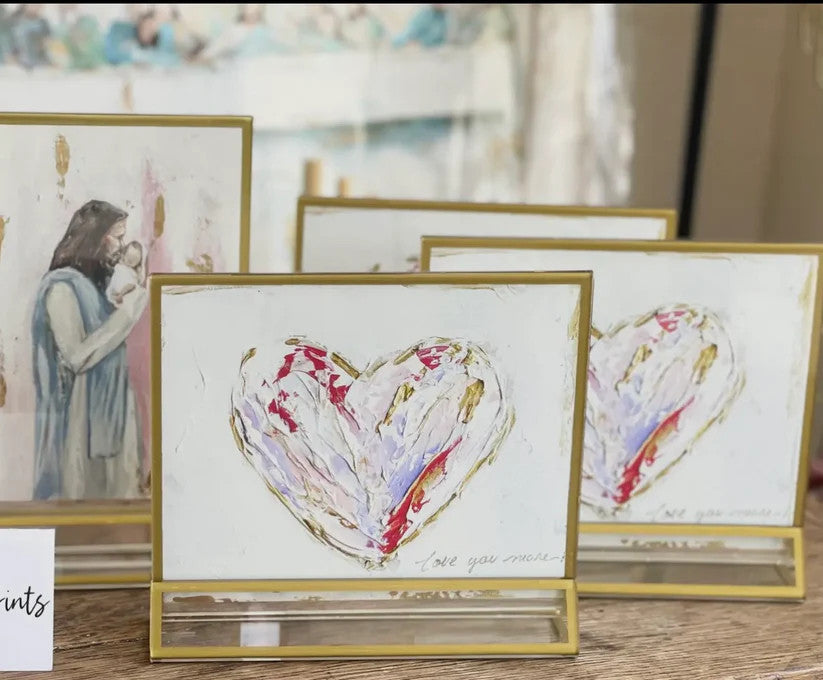Mackenzie Kissell Art "Love You More" Acrylic Gold Frame
