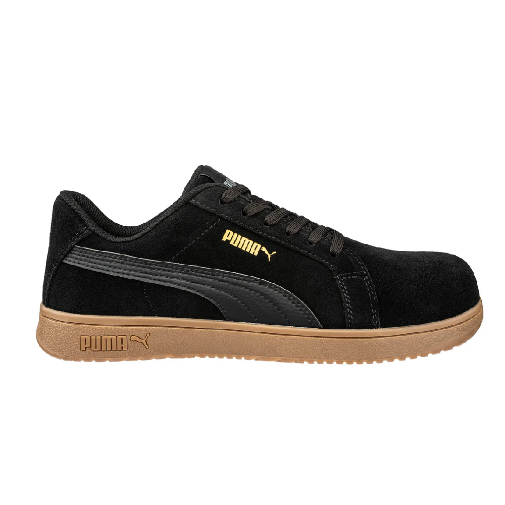 PUMA Safety Iconic Black Gum Low Composite Toe Work Shoe - Black/Gum