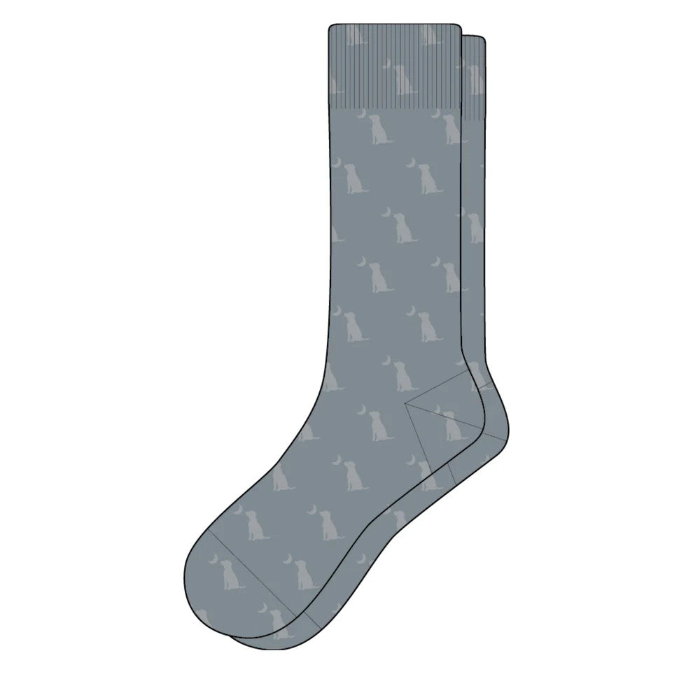 Local Boy Men's Dress Socks - Slate Dog & Moon