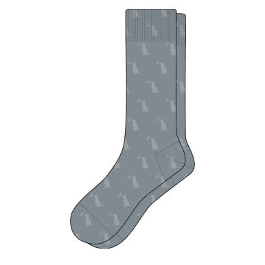 Local Boy Men's Dress Socks - Slate Dog & Moon
