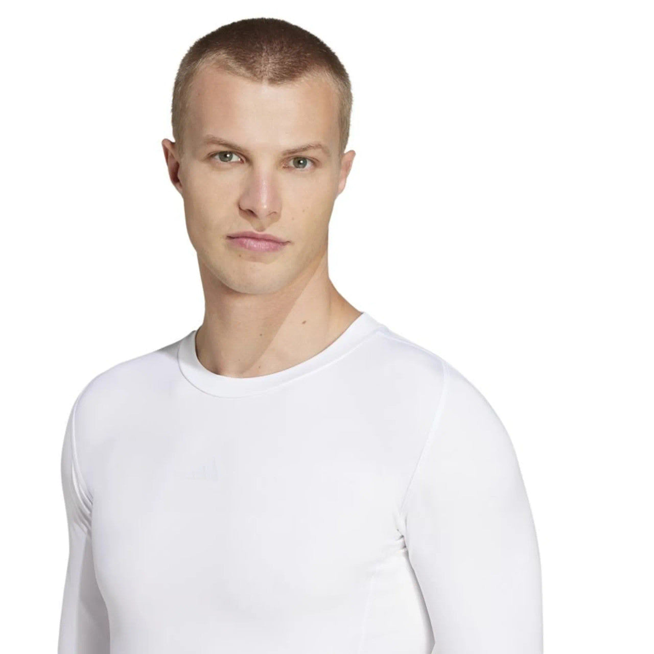 Adidas Men's Long Sleeve Compression Performance Shirt - White