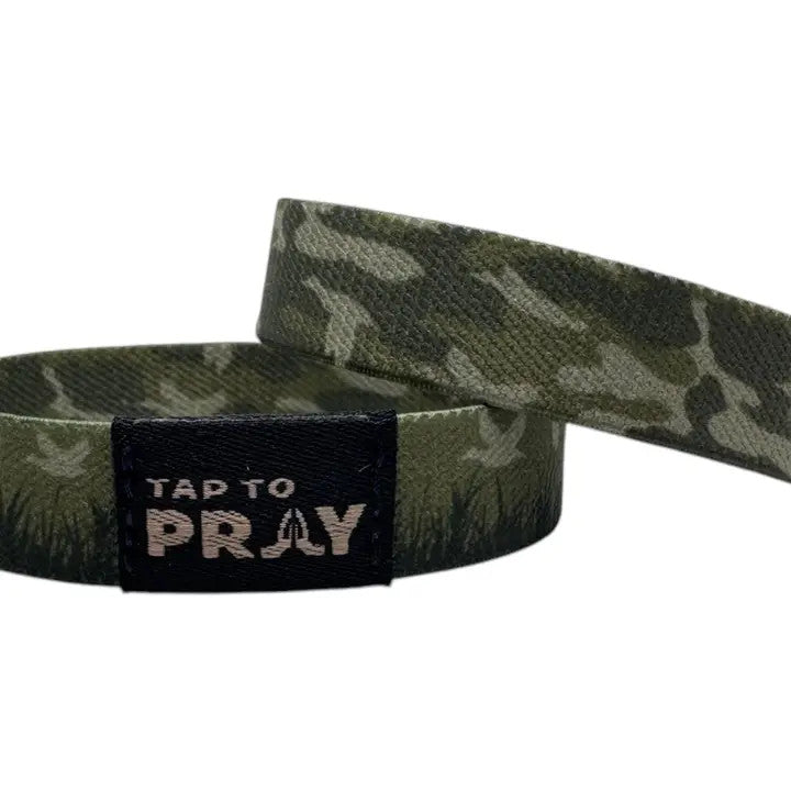 Tap To Pray Large Waterfowl Camo Wristband
