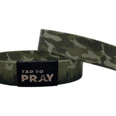 Tap To Pray Medium Waterfowl Camo Wristband
