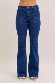 Judy Blue Women's HW Flare with Patch Pockets