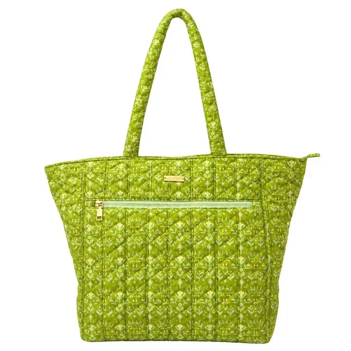Laura Park Petal Garden Green Quilted Tote Bag