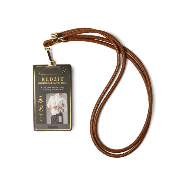 Kedzie Smartphone Lanyard - Chestnut
