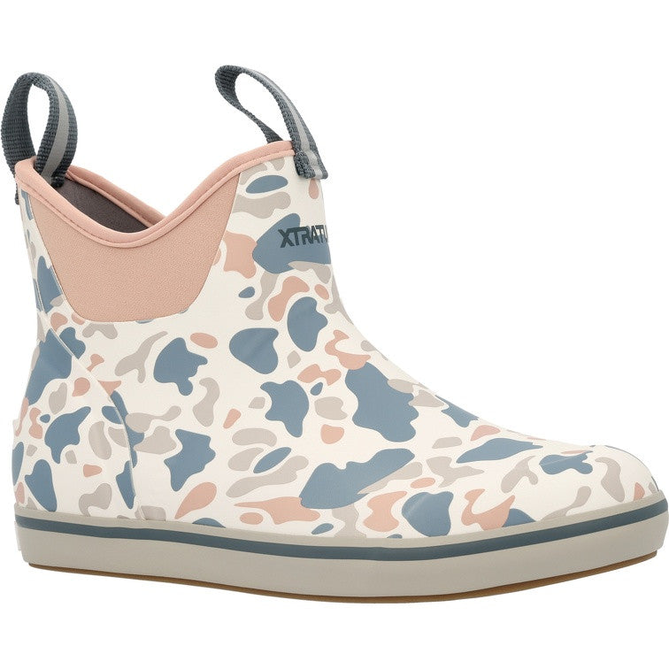 XTRATUF Women's 6 Inch Ankle Deck Boot - Ivory Duck Camo