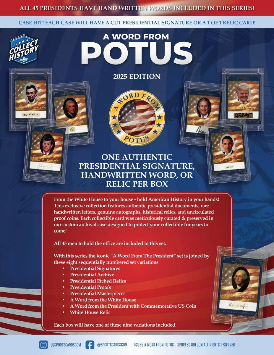 All Sports 2025 A Word from the President - POTUS Trading Cards