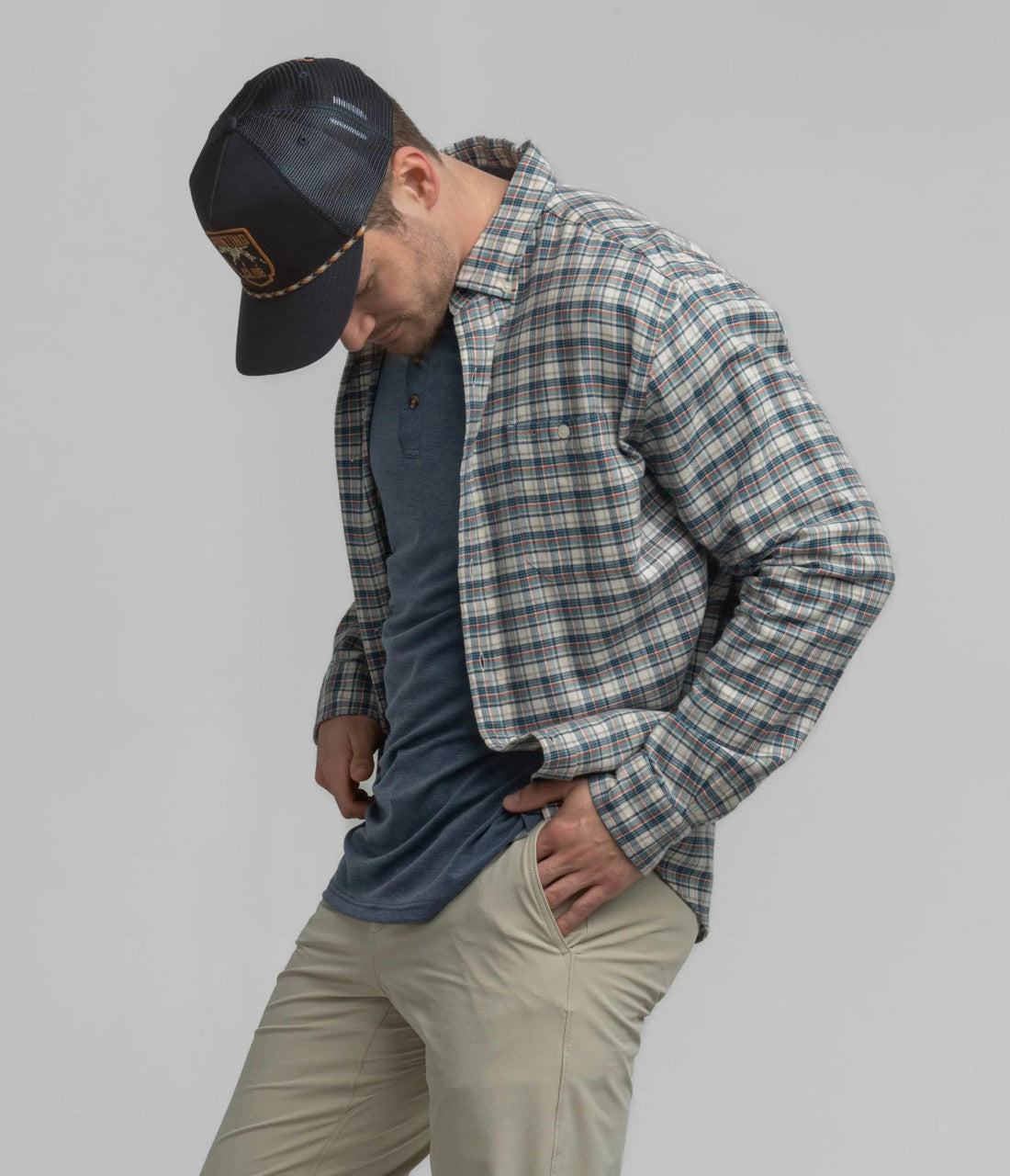 Southern Shirt Rope Trucker Hat - Night Sky