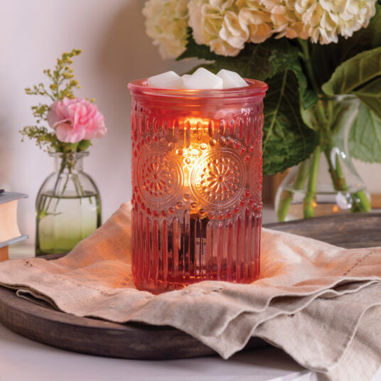 Candle Warmers Etc. Vintage Pink Parisian Glass Fragrance Warmer