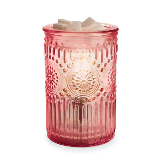 Candle Warmers Etc. Vintage Pink Parisian Glass Fragrance Warmer