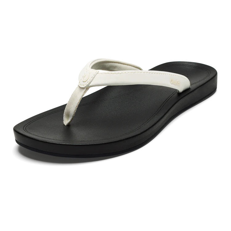 Olukai Women's 'Uiki - Bright White/Lava Rock