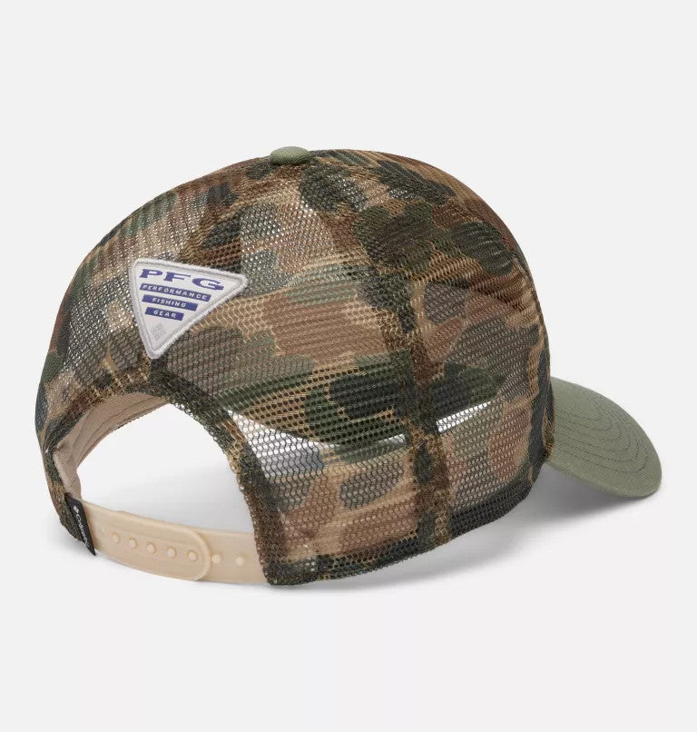 Columbia PFG Tie Down Mesh Snap Back - Fossil Duck Camo/Cypress