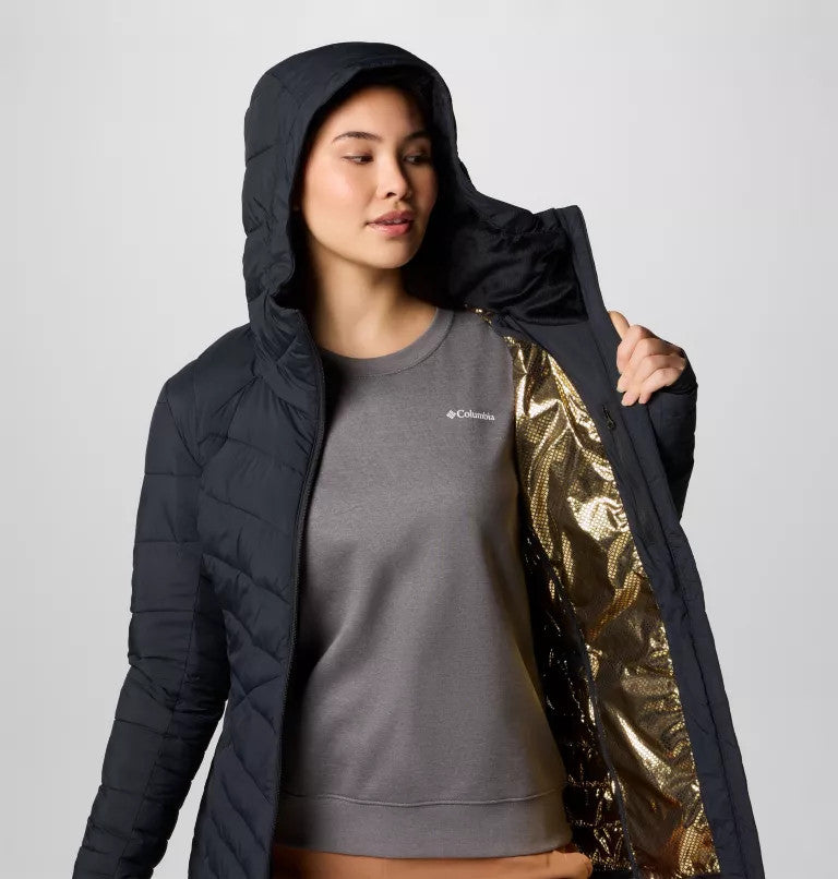 Columbia Women's Joy Peak II Mid Hooded Jacket - Black