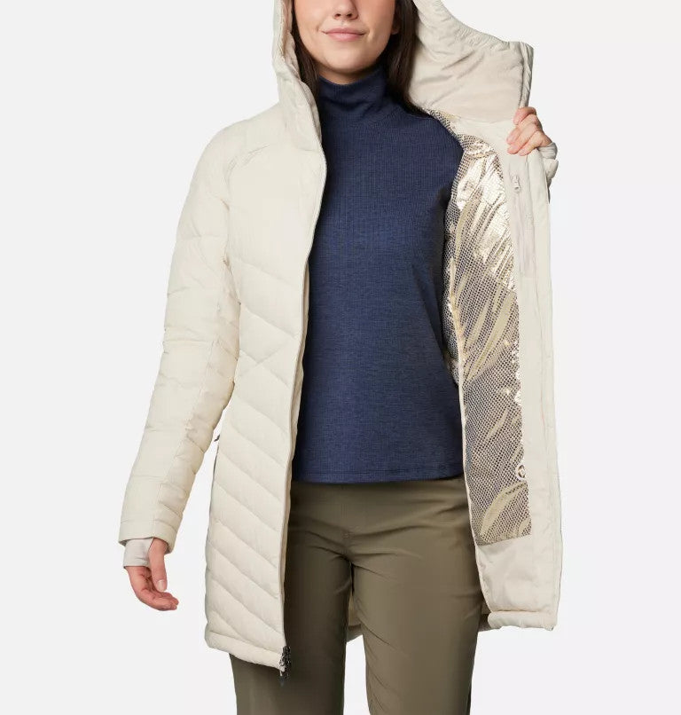 Columbia Women's Joy Peak II Mid Hooded Jacket - Dark Stone