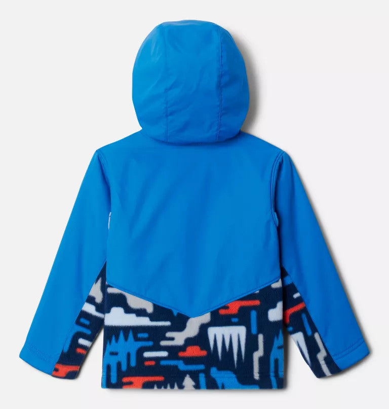 Columbia Toddler Steens Mountain II Overlay Hooded Fleece Jacket - Collegiate Navy Highland,/Bright Indigo