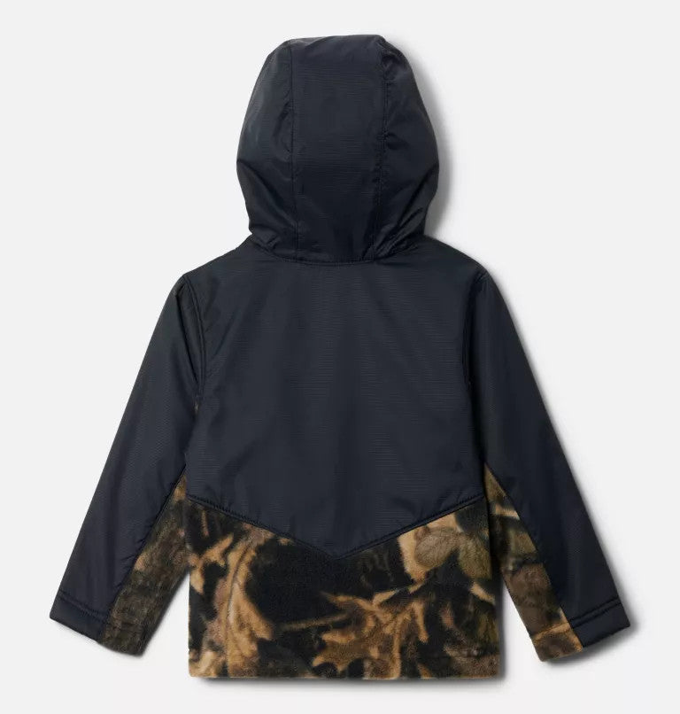 Columbia Toddler Steens Mountain II Overlay Hooded Fleece Jacket - Timberwolf/Black