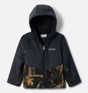 Columbia Toddler Steens Mountain II Overlay Hooded Fleece Jacket - Timberwolf/Black