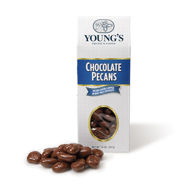 Young's Premium Foods Double Dipped Milk Chocolate Pecans Box