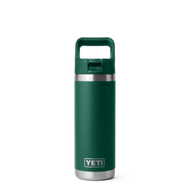 Yeti 18oz Rambler Straw Bottle - Black Forest Green