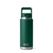Yeti 26oz Rambler Straw Bottle - Black Forest Green