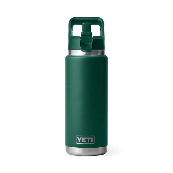 Yeti 26oz Rambler Straw Bottle - Black Forest Green