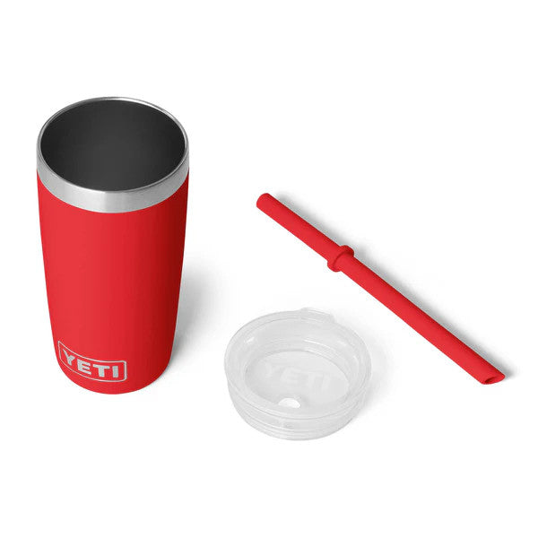 Yeti Rescue Red 10oz Rambler Tumbler with Straw