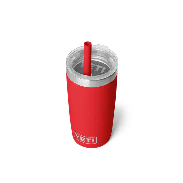 Yeti Rescue Red 10oz Rambler Tumbler with Straw