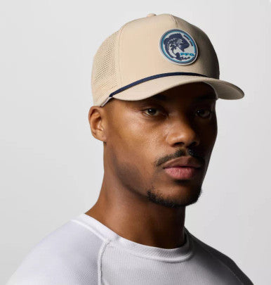 Columbia Tidal Pursuit 3D Stretch Snap Back Ball Cap - Ancient Fossil/Fish Circle Bass