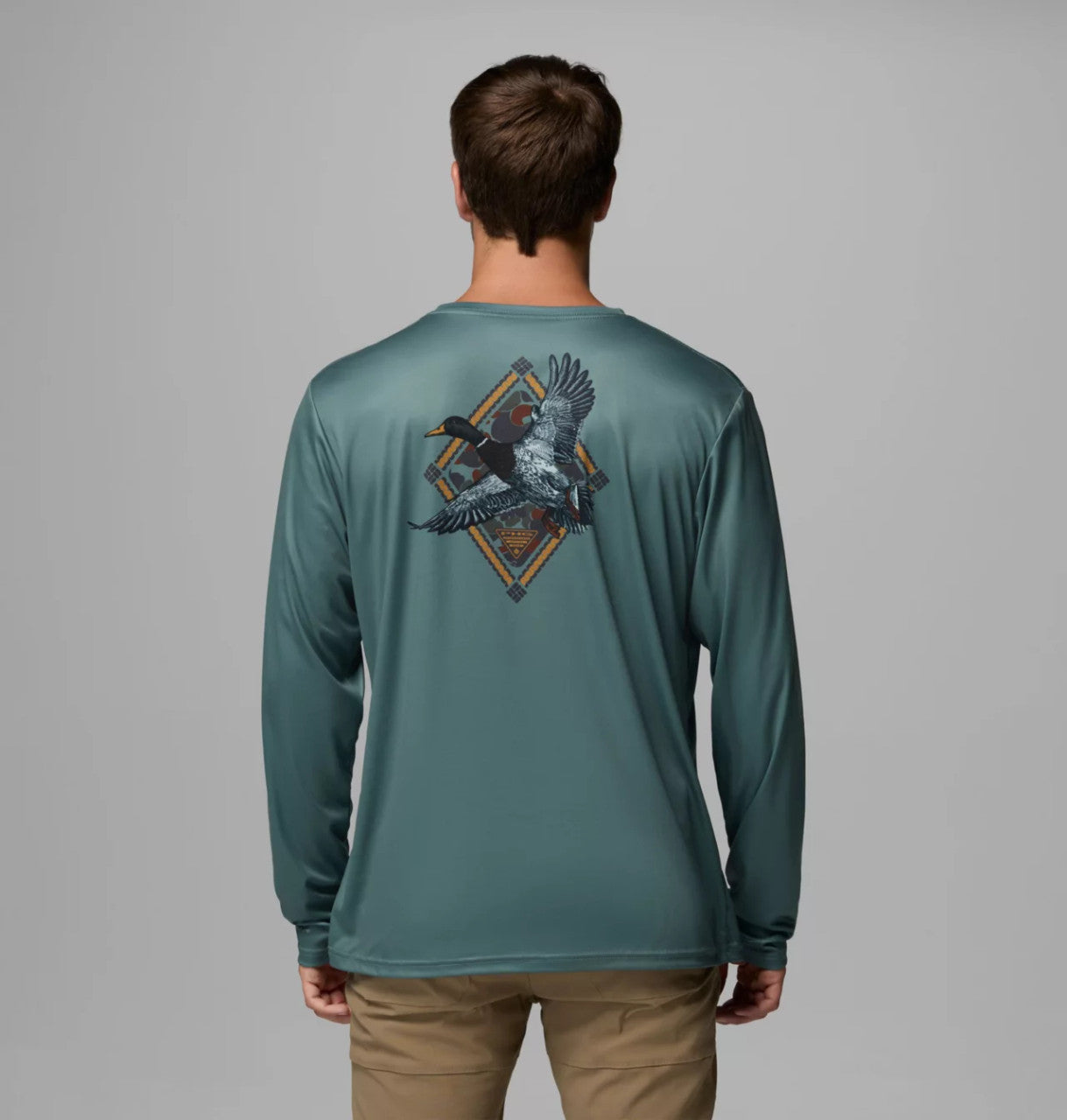 Columbia Men's PHG Terminal Shot Diamond Long Sleeve Shirt - Pond
