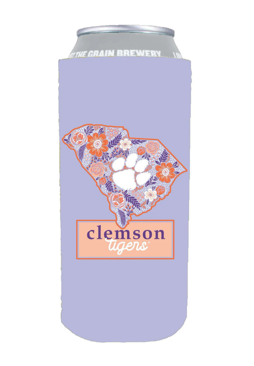 Clemson Floral State Koozie