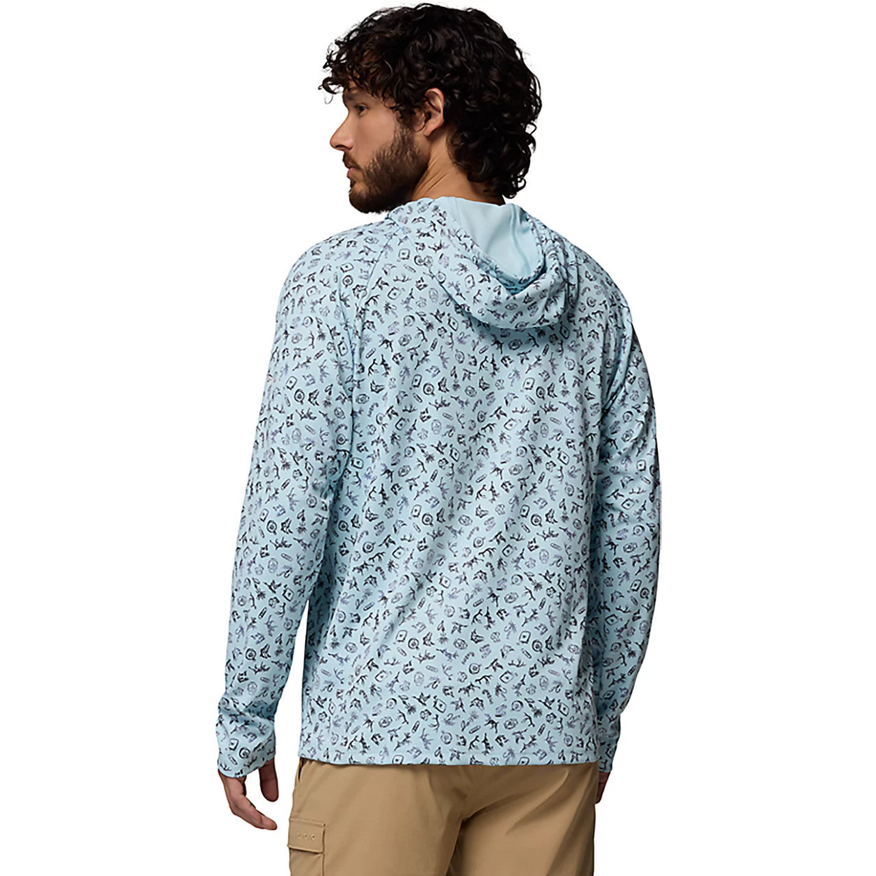 Columbia Men's PFG Wild Cast Camp Hoodie - Marine Light on the Hunt