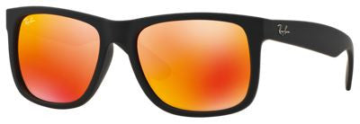 Ray-Ban Justin Color Mix Sunglasses – Rubber Black Frame/Red Mirror