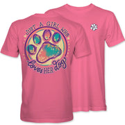 Itsa Girl Thing Women's Just a Girl Loves Dog Tee - Azalea