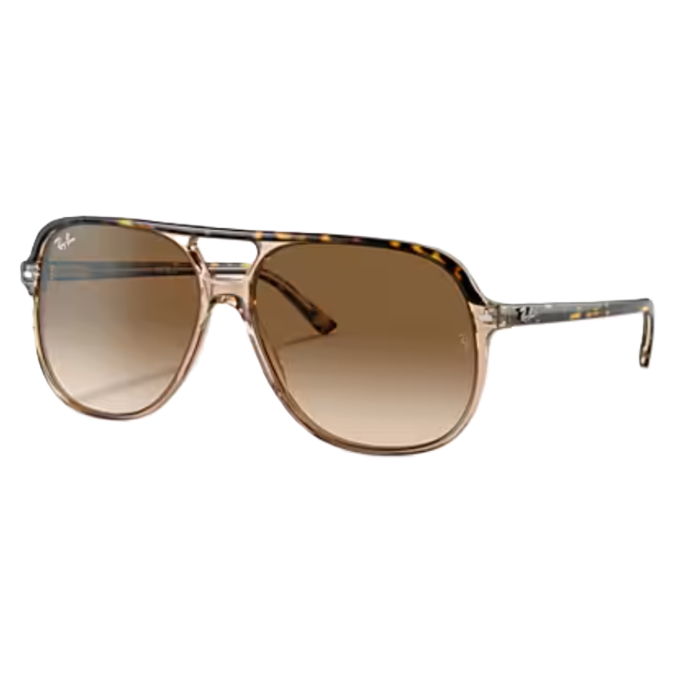 Ray-Ban Sunglasses – Polished Havana Frame with Light Brown Gradient Lenses