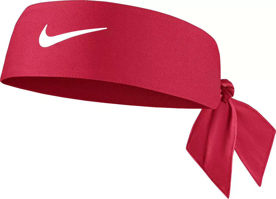 Nike Women's Dri-FIT Tie Headband 4.0 - Red/White