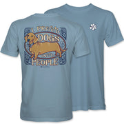 Itsa Girl Things Prefer Dogs Tee - Stone Blue