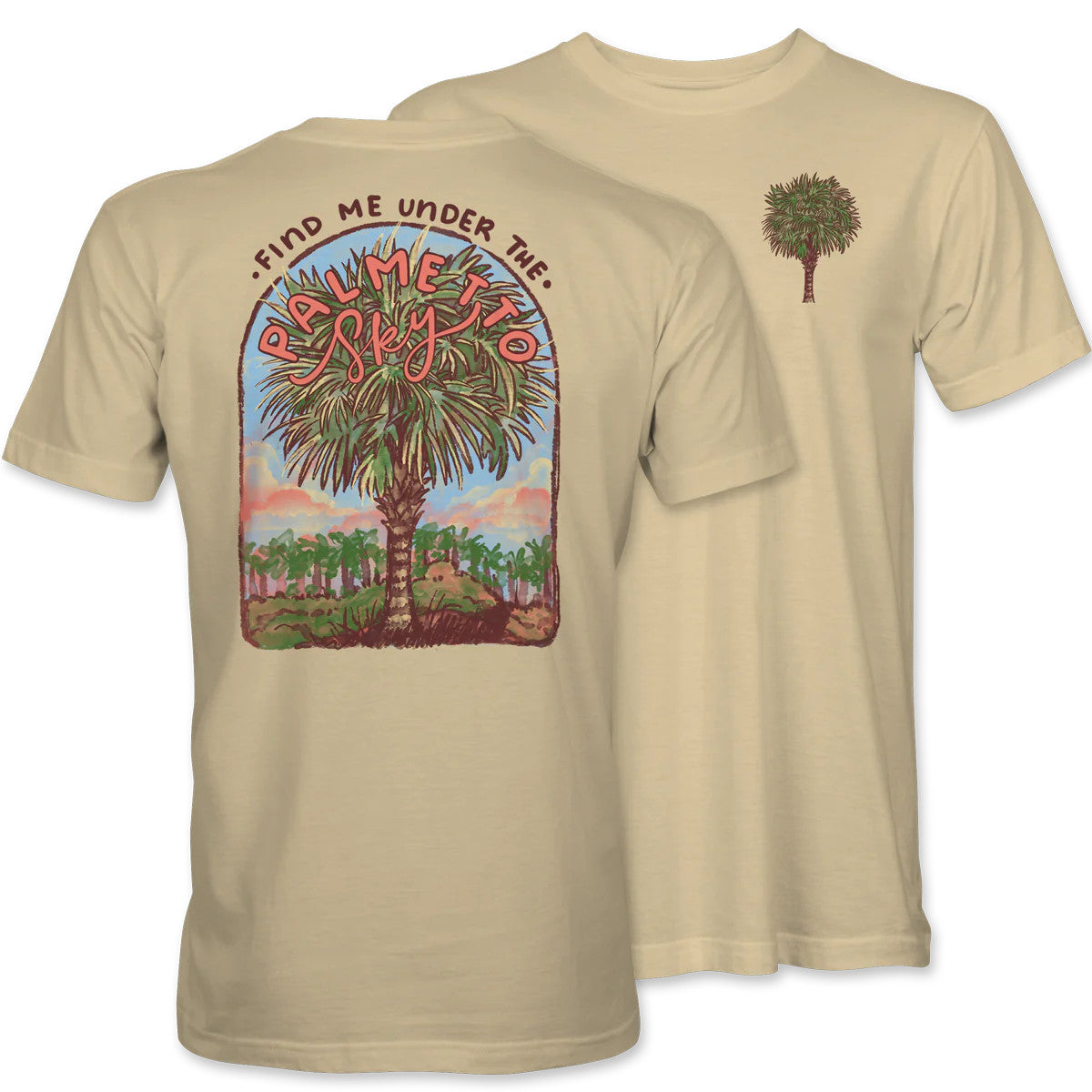 Palmetto Shirt Co. Painted Palmetto Tee - Natural