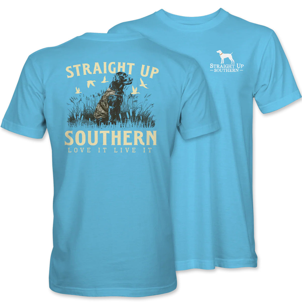 Straight Up Southern Youth Lab in Field Tee - Sky