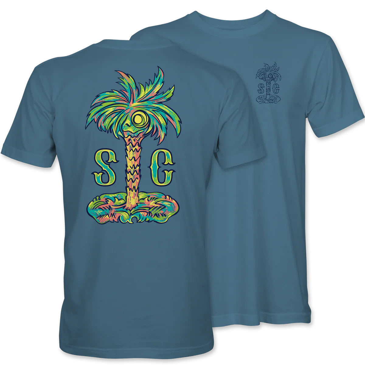 Palmetto Shirt CO. Women's Palmetto Engraving Tee - Indigo