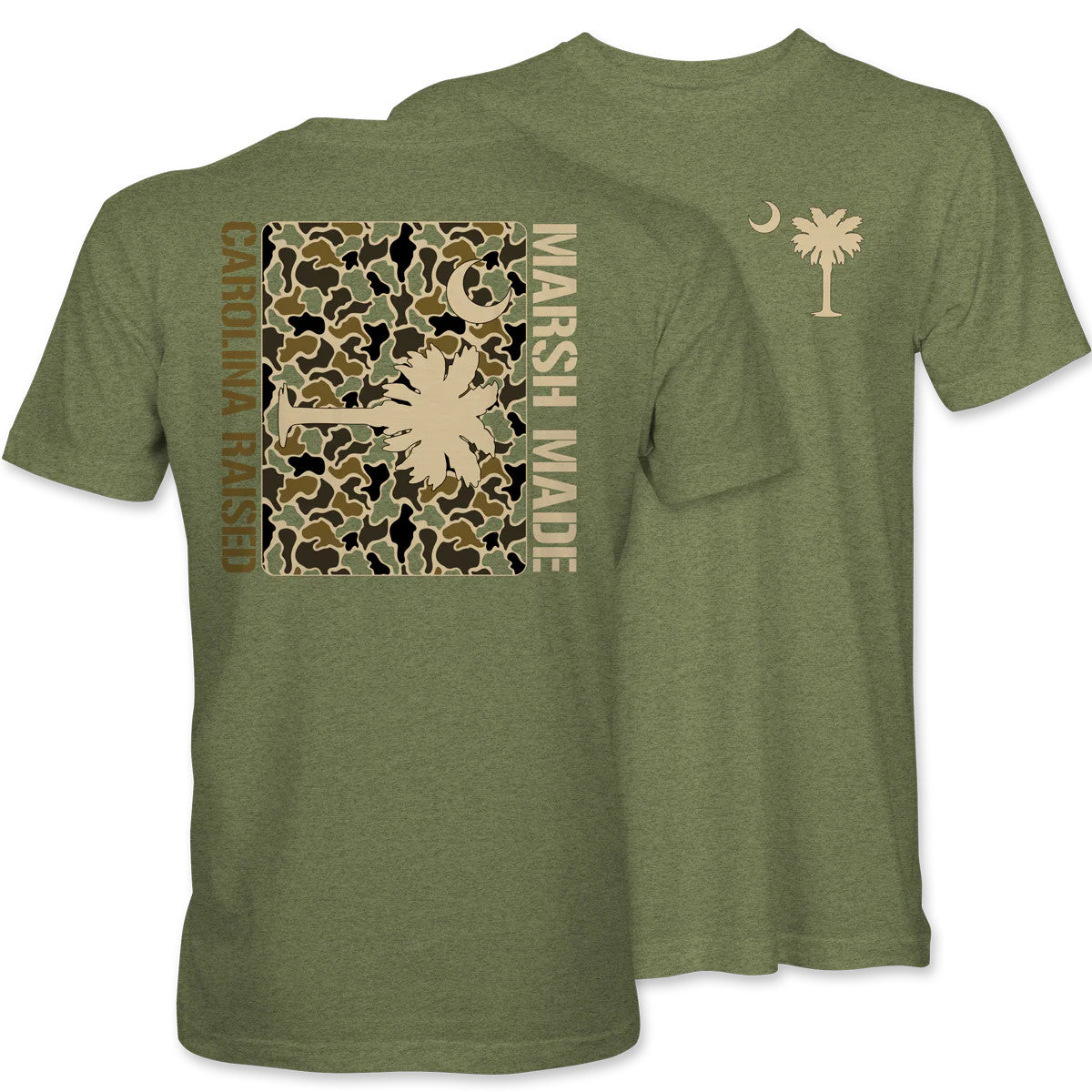 Palmetto Shirt Co. Men's Marsh Made Tee - Heather Military Green