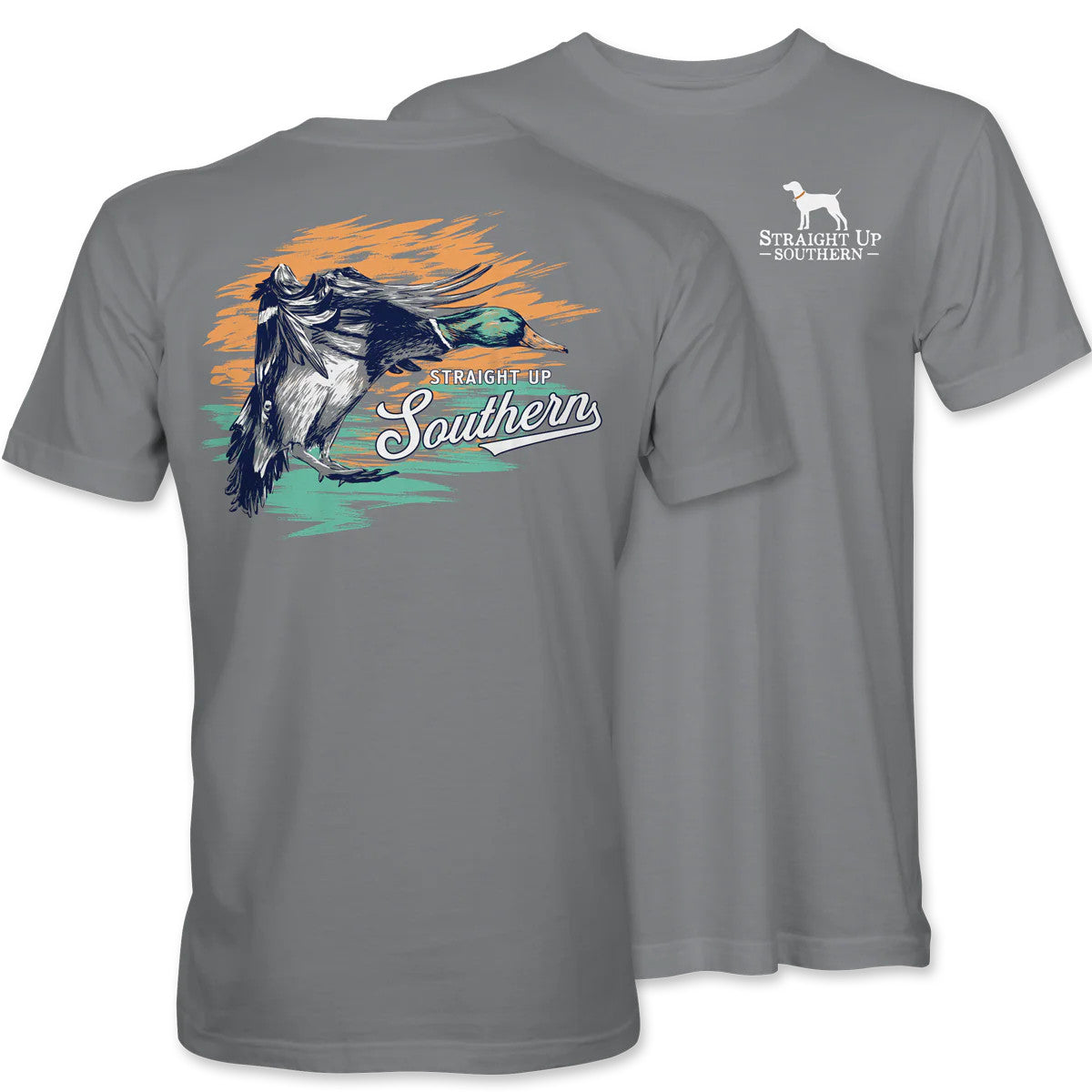 Straight Up Southern Men's Painterly Mallard Tee