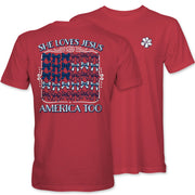 Itsa Girl Thing Women's Jesus & America Tee - Red