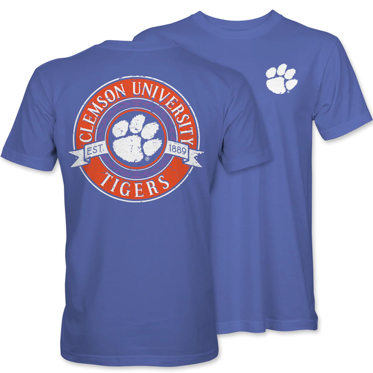 Palmetto Shirt Co. Women's Clemson Distressed Circle Tee - Violet