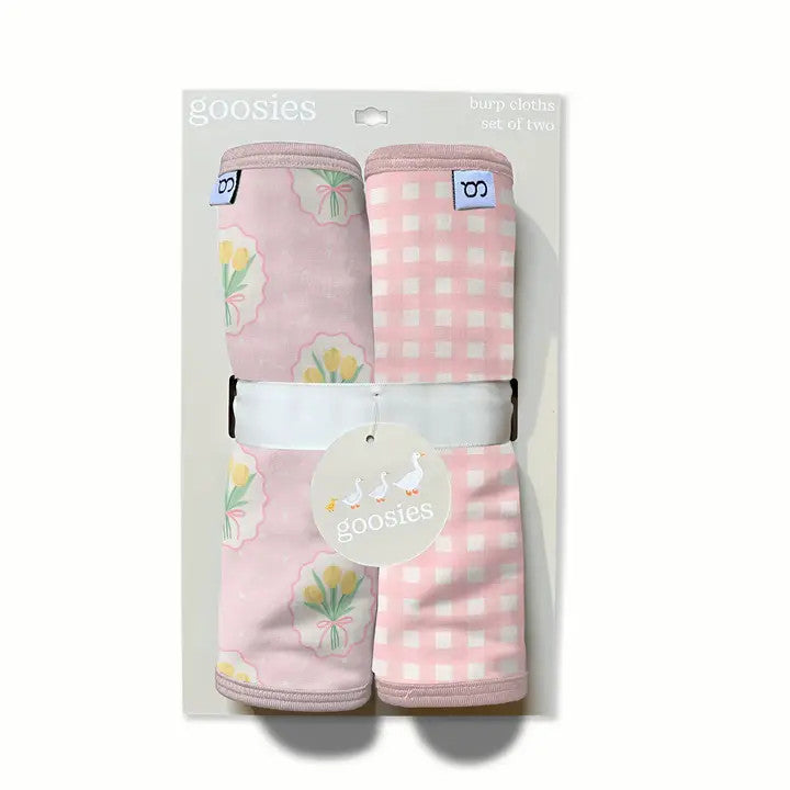 Goosies Burp Cloth Set - Fancy Tulips