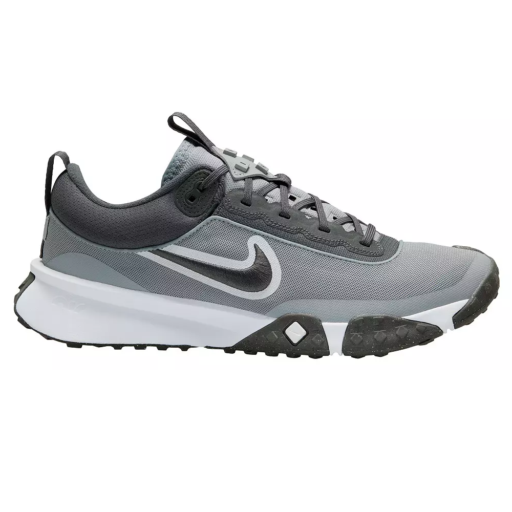 Nike Air Diamond Varsity Turf Baseball Shoes  - Grey/Charcoal